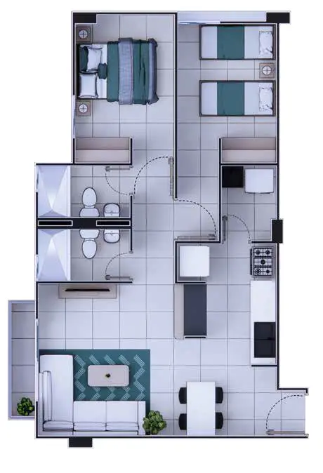Plano del apartamento Modelo A